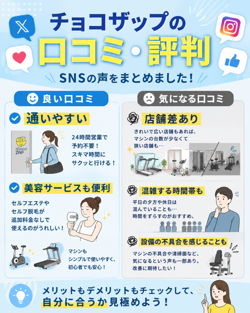 チョコザップの口コミ・評判