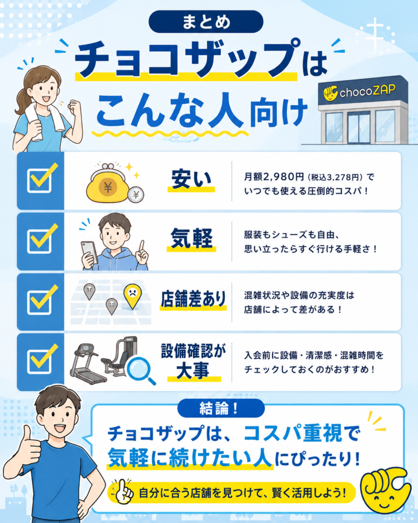チョコザップの口コミ・評判まとめ