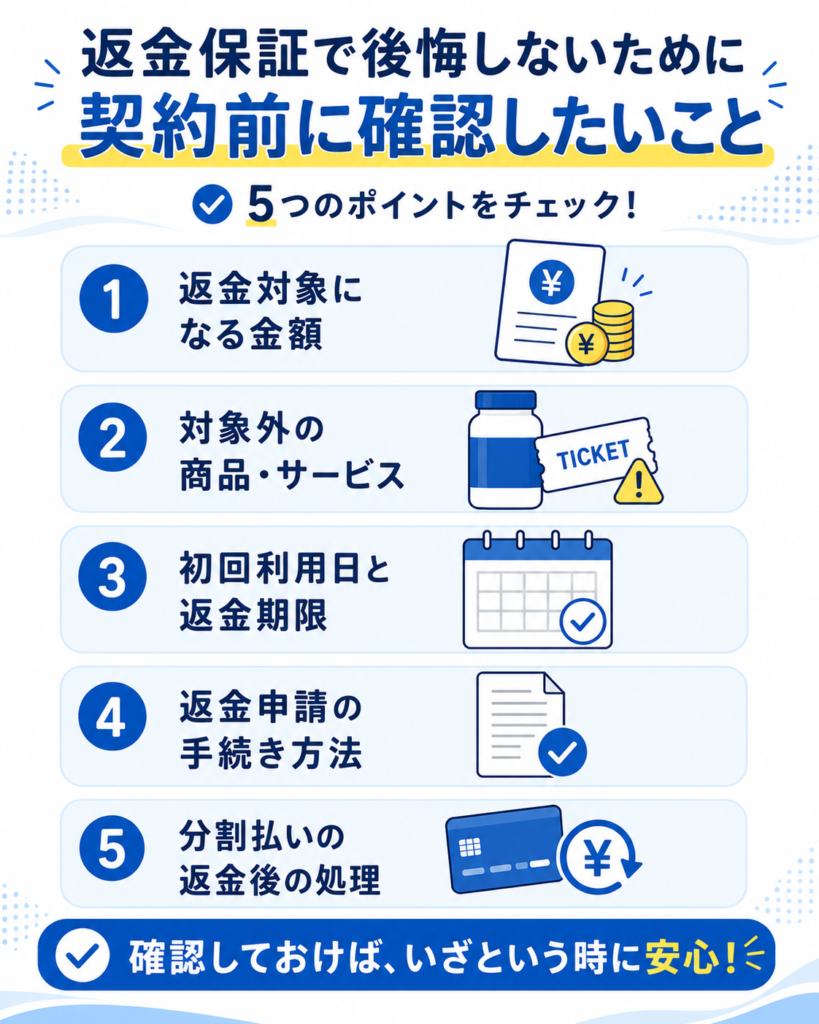 ライザップの返金保証を契約前に確認するポイント