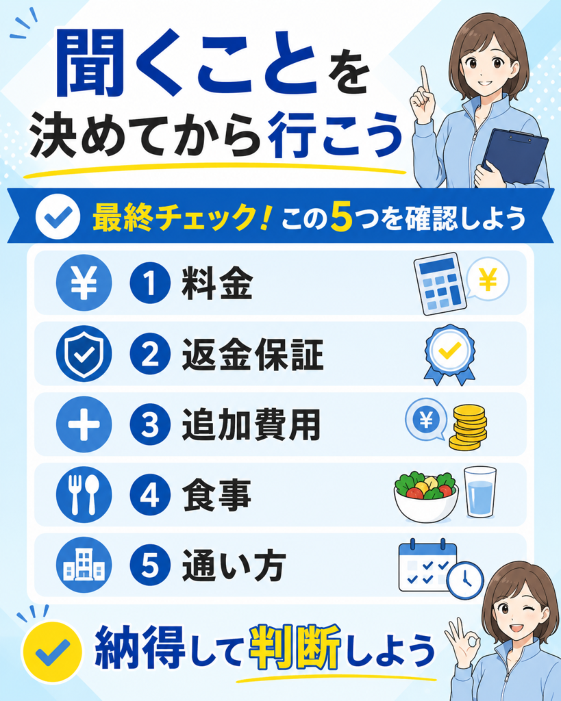 ライザップ無料カウンセリングで聞くことのまとめ