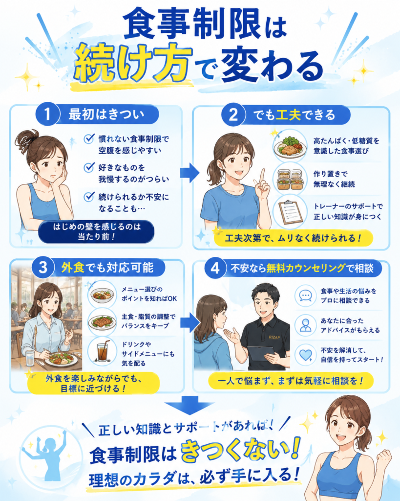 ライザップの食事制限と食事管理のまとめ