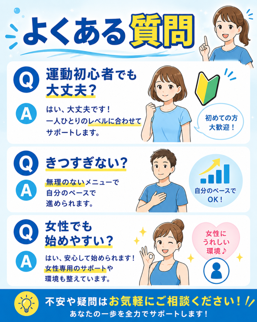 ライザップと運動初心者でよくある質問