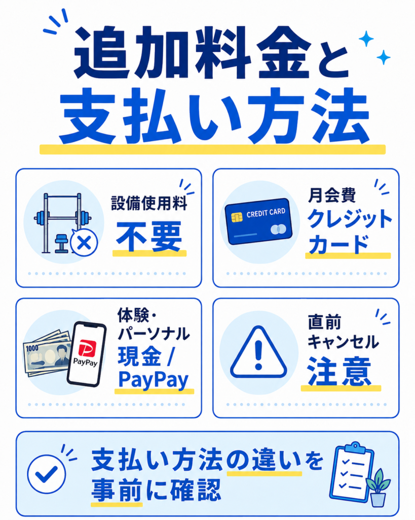ハコジムの追加料金と支払い方法