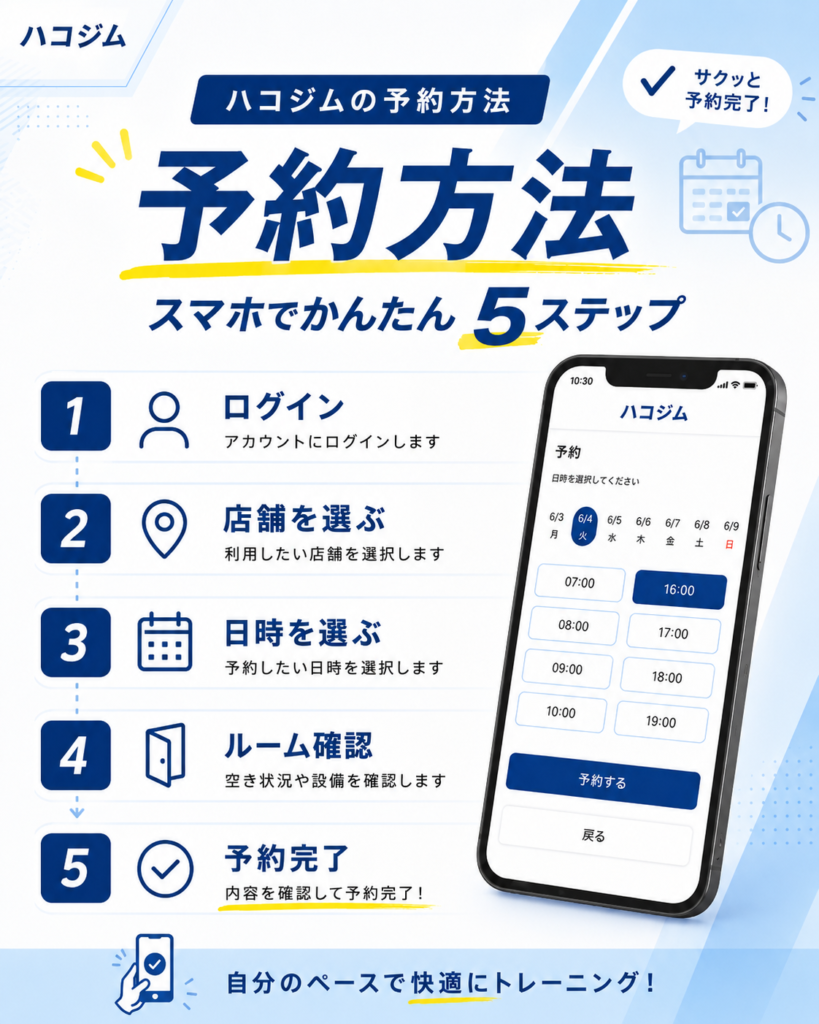 ハコジムの予約方法
