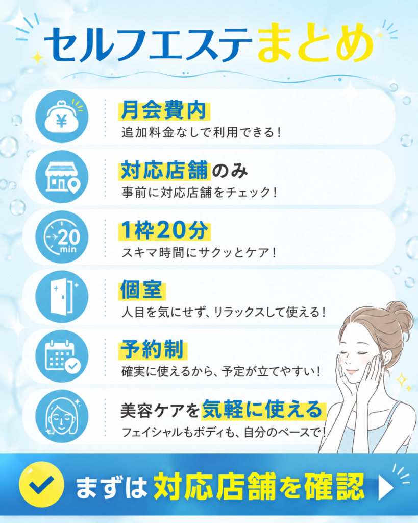 チョコザップのセルフエステまとめ