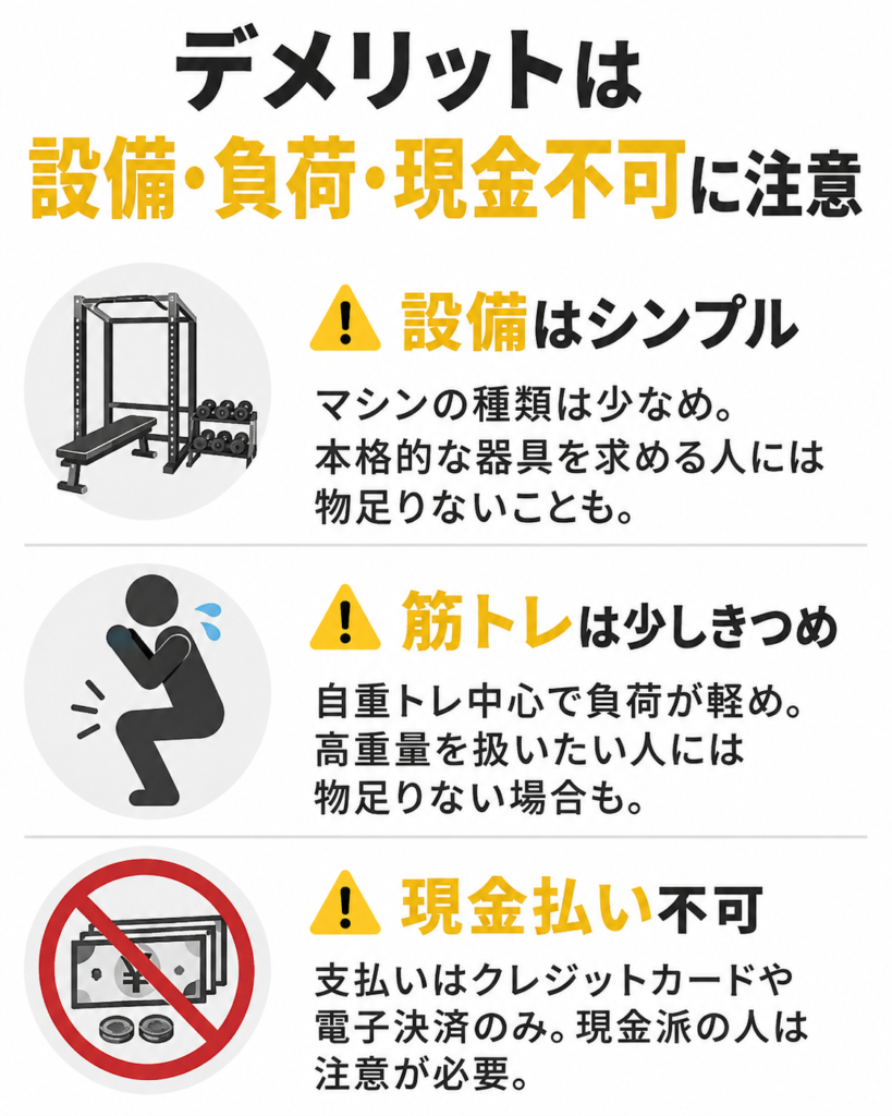 リアルボディ仙台店のデメリット